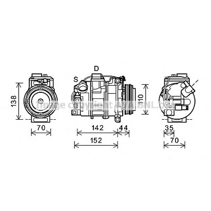 Photo Compressor, air conditioning AVA QUALITY COOLING BWK423