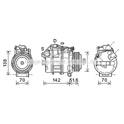 Photo Compressor, air conditioning AVA QUALITY COOLING BWK487