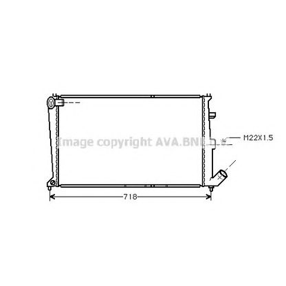 Photo Radiator, engine cooling AVA QUALITY COOLING CN2017