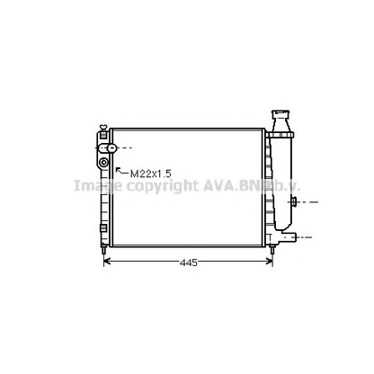 Photo Radiator, engine cooling AVA QUALITY COOLING CN2048