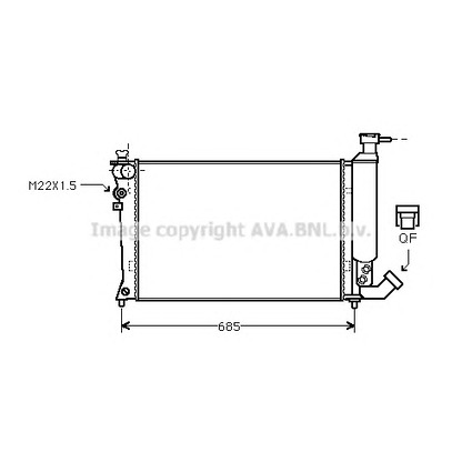 Foto Radiatore, Raffreddamento motore AVA QUALITY COOLING CN2057