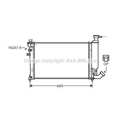 Photo Radiator, engine cooling AVA QUALITY COOLING CN2062