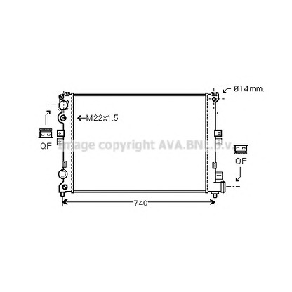 Фото Радиатор, охлаждение двигателя AVA QUALITY COOLING CN2088