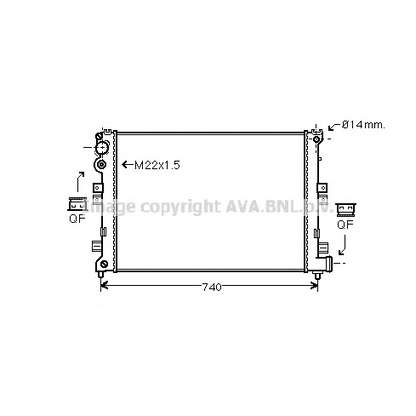 Photo Radiateur, refroidissement du moteur AVA QUALITY COOLING CN2089