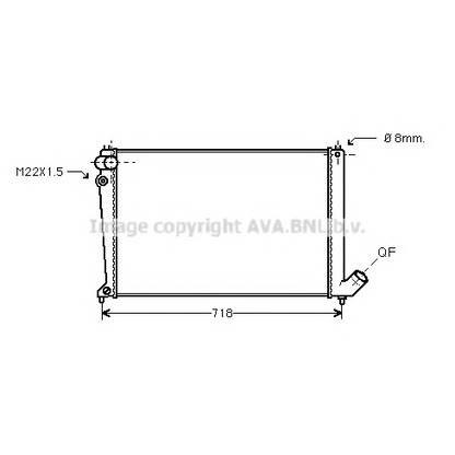 Photo Radiator, engine cooling AVA QUALITY COOLING CN2105