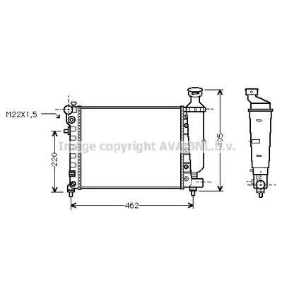 Foto Radiatore, Raffreddamento motore AVA QUALITY COOLING CN2115