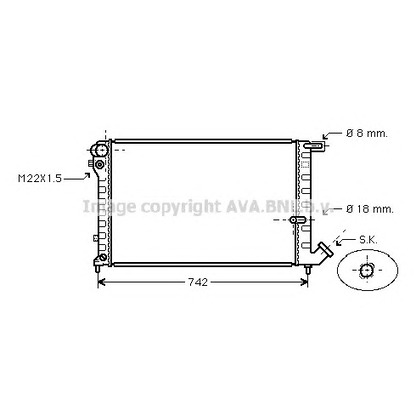 Фото Радиатор, охлаждение двигателя AVA QUALITY COOLING CN2134