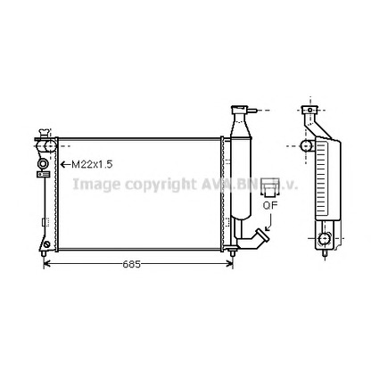 Foto Radiatore, Raffreddamento motore AVA QUALITY COOLING CN2140