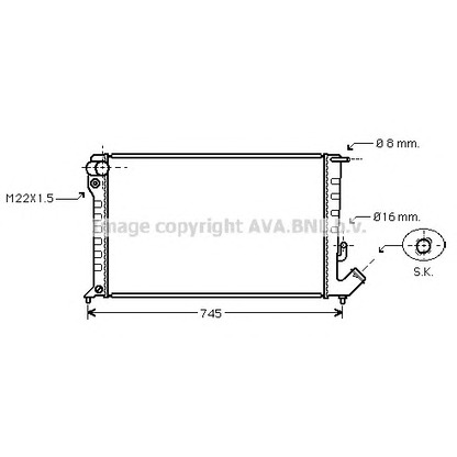 Photo Radiateur, refroidissement du moteur AVA QUALITY COOLING CN2151