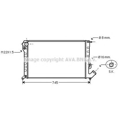 Foto Radiatore, Raffreddamento motore AVA QUALITY COOLING CN2153