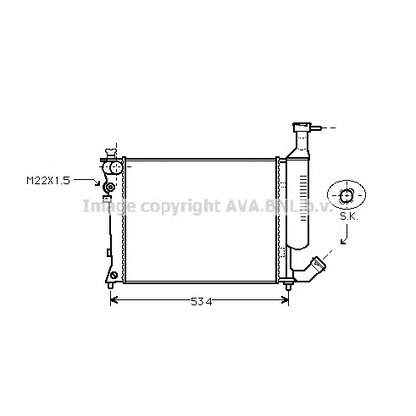 Photo Radiator, engine cooling AVA QUALITY COOLING CN2167