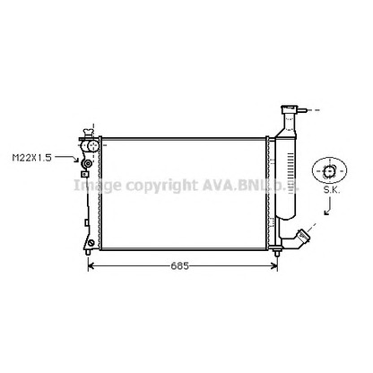 Foto Radiatore, Raffreddamento motore AVA QUALITY COOLING CN2168