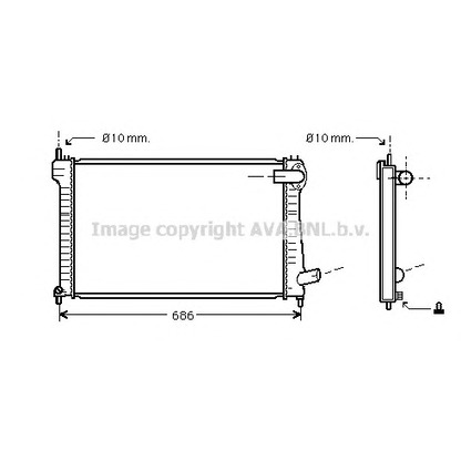 Foto Radiador, refrigeración del motor AVA QUALITY COOLING CN2182