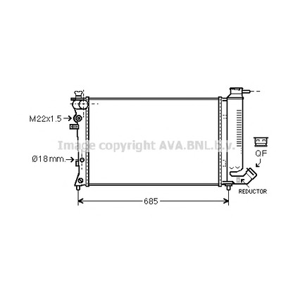 Photo Radiator, engine cooling AVA QUALITY COOLING CN2199