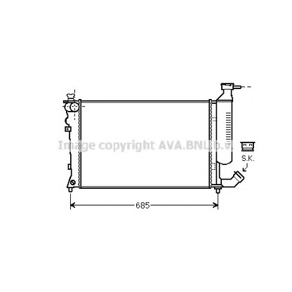 Foto Radiador, refrigeración del motor AVA QUALITY COOLING CN2259