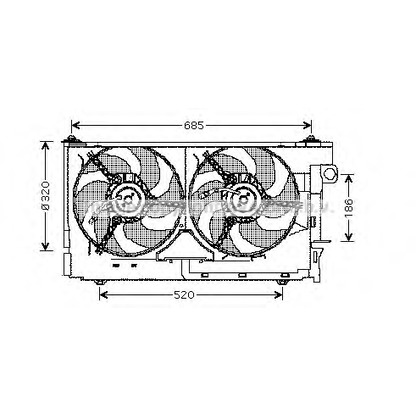 Photo Ventilateur, refroidissement du moteur AVA QUALITY COOLING CN7518