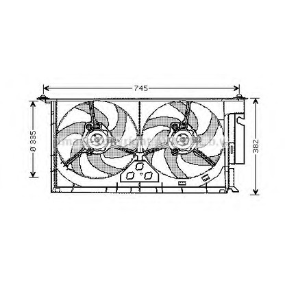 Photo Ventilateur, refroidissement du moteur AVA QUALITY COOLING CN7543