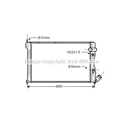 Photo Radiateur, refroidissement du moteur AVA QUALITY COOLING CNA2071