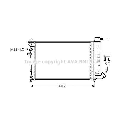 Foto Radiatore, Raffreddamento motore AVA QUALITY COOLING CNA2135