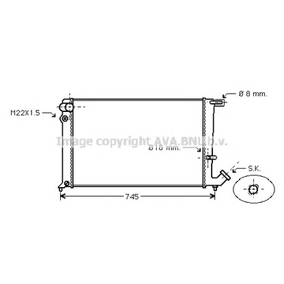 Foto Radiatore, Raffreddamento motore AVA QUALITY COOLING CNA2142