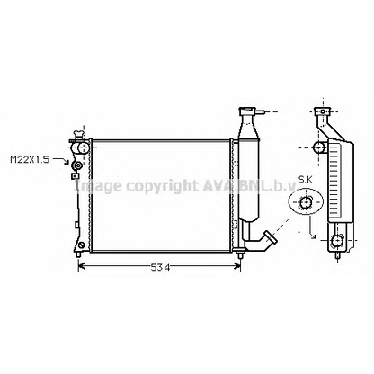 Photo Radiateur, refroidissement du moteur AVA QUALITY COOLING CNA2149