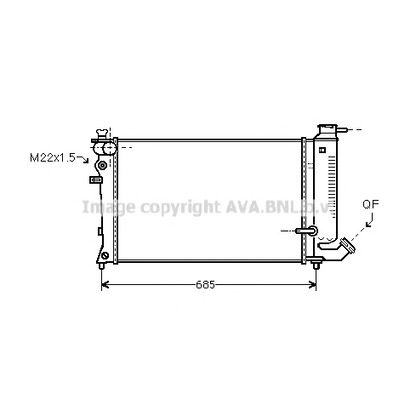 Zdjęcie Chłodnica, układ chłodzenia silnika AVA QUALITY COOLING CNA2170