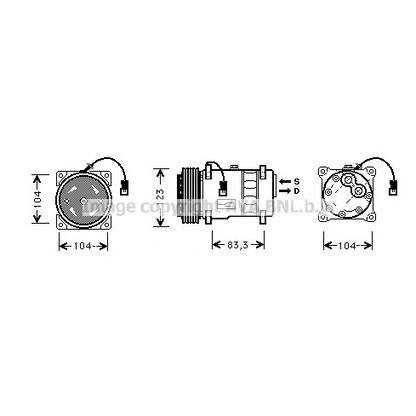 Photo Compressor, air conditioning AVA QUALITY COOLING CNK177