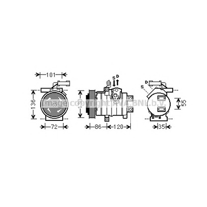 Фото Компрессор, кондиционер AVA QUALITY COOLING CRAK132