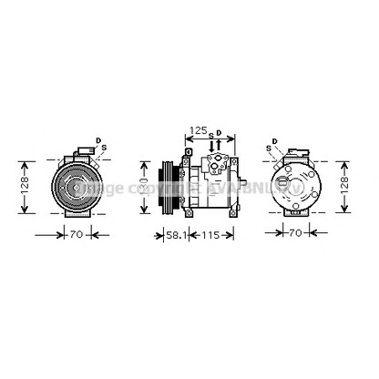 Photo Compressor, air conditioning AVA QUALITY COOLING CRK094