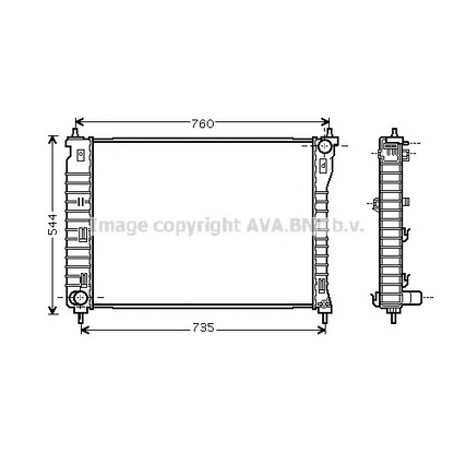 Photo Radiator, engine cooling AVA QUALITY COOLING CT2034