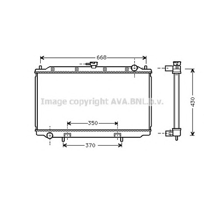 Foto Radiador, refrigeración del motor AVA QUALITY COOLING DN2181