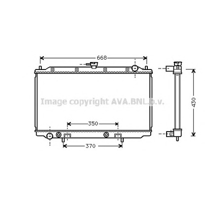 Photo Radiator, engine cooling AVA QUALITY COOLING DN2196