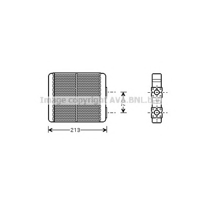 Foto Scambiatore calore, Riscaldamento abitacolo AVA QUALITY COOLING DN6226