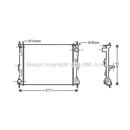 Photo Radiator, engine cooling AVA QUALITY COOLING DNA2235