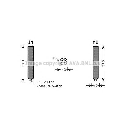 Photo Filtre déshydratant, climatisation AVA QUALITY COOLING DND267