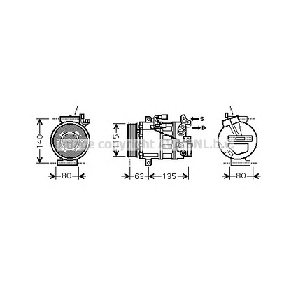 Photo Compressor, air conditioning AVA QUALITY COOLING DNK336