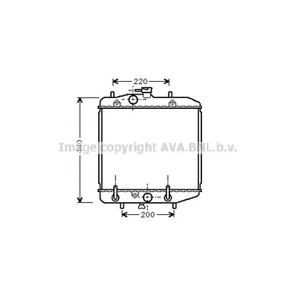 Photo Radiator, engine cooling AVA QUALITY COOLING DU2025