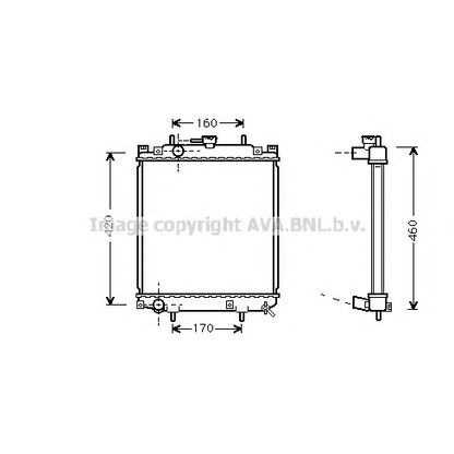 Фото Радиатор, охлаждение двигателя AVA QUALITY COOLING DU2046