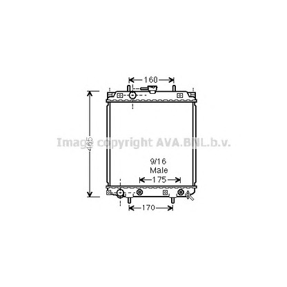 Фото Радиатор, охлаждение двигателя AVA QUALITY COOLING DU2047