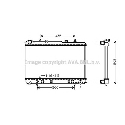 Foto Radiatore, Raffreddamento motore AVA QUALITY COOLING DW2025