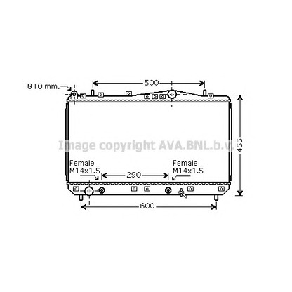 Фото Радиатор, охлаждение двигателя AVA QUALITY COOLING DW2053