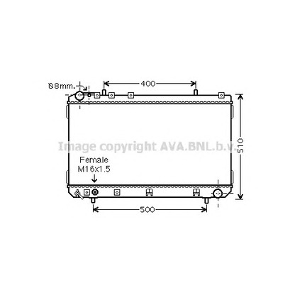 Фото Радиатор, охлаждение двигателя AVA QUALITY COOLING DW2070