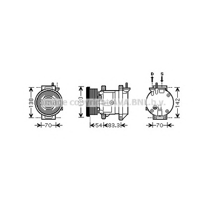 Photo Compressor, air conditioning AVA QUALITY COOLING DWAK071