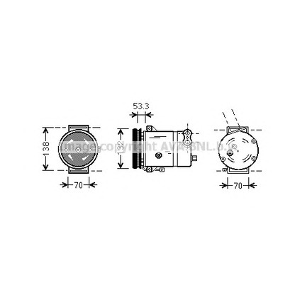 Foto Compresor, aire acondicionado AVA QUALITY COOLING DWK018