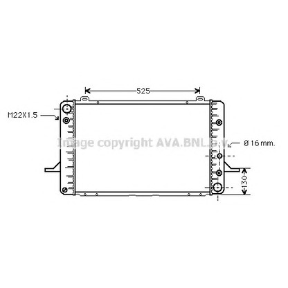 Фото Радиатор, охлаждение двигателя AVA QUALITY COOLING FD2051