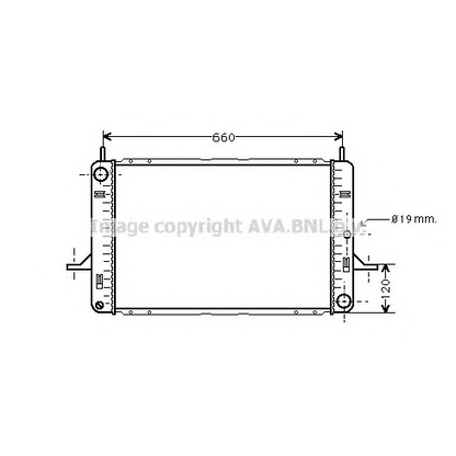 Foto Radiador, refrigeración del motor AVA QUALITY COOLING FD2122