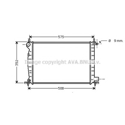 Фото Радиатор, охлаждение двигателя AVA QUALITY COOLING FD2225