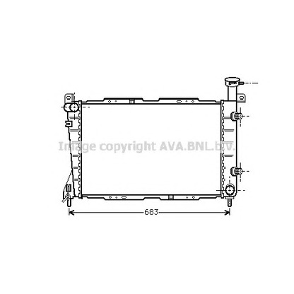 Foto Radiador, refrigeración del motor AVA QUALITY COOLING FD2248