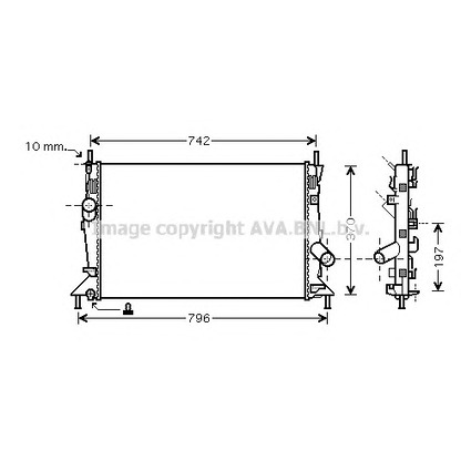 Фото Радиатор, охлаждение двигателя AVA QUALITY COOLING FD2370