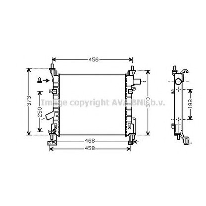 Photo Radiator, engine cooling AVA QUALITY COOLING FD2373